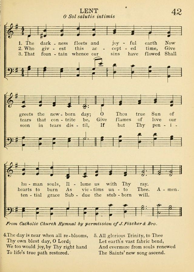 A Treasury of Catholic Song: comprising some two hundred hymns from Catholic soruces old and new page 49