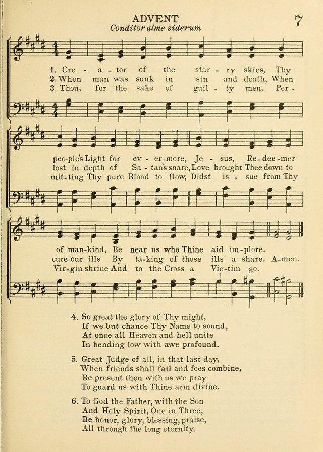 A Treasury of Catholic Song: comprising some two hundred hymns from Catholic soruces old and new page 7
