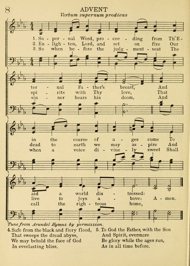 A Treasury of Catholic Song: comprising some two hundred hymns from Catholic soruces old and new page 8