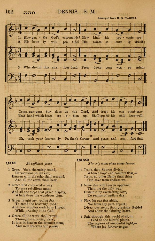 The Tribute of Praise: a collection of hymns and tunes for public and social worship, and for use in the family circle page 102