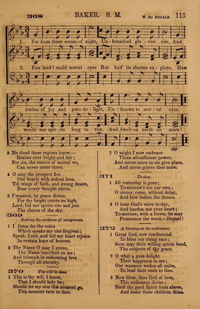The Tribute of Praise: a collection of hymns and tunes for public and social worship, and for use in the family circle page 115