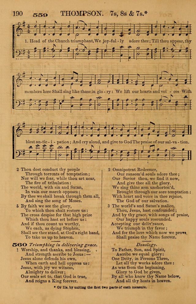 The Tribute of Praise: a collection of hymns and tunes for public and social worship, and for use in the family circle page 190
