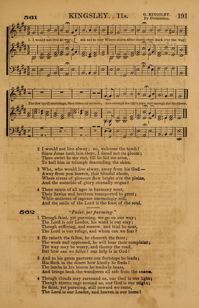 The Tribute of Praise: a collection of hymns and tunes for public and social worship, and for use in the family circle page 191