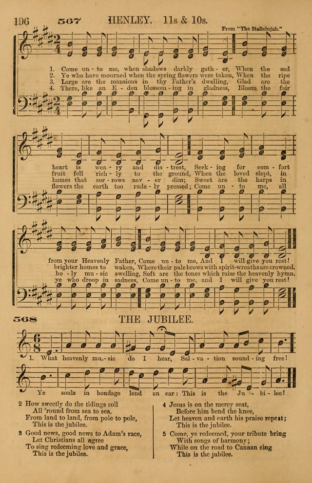 The Tribute of Praise: a collection of hymns and tunes for public and social worship, and for use in the family circle page 196