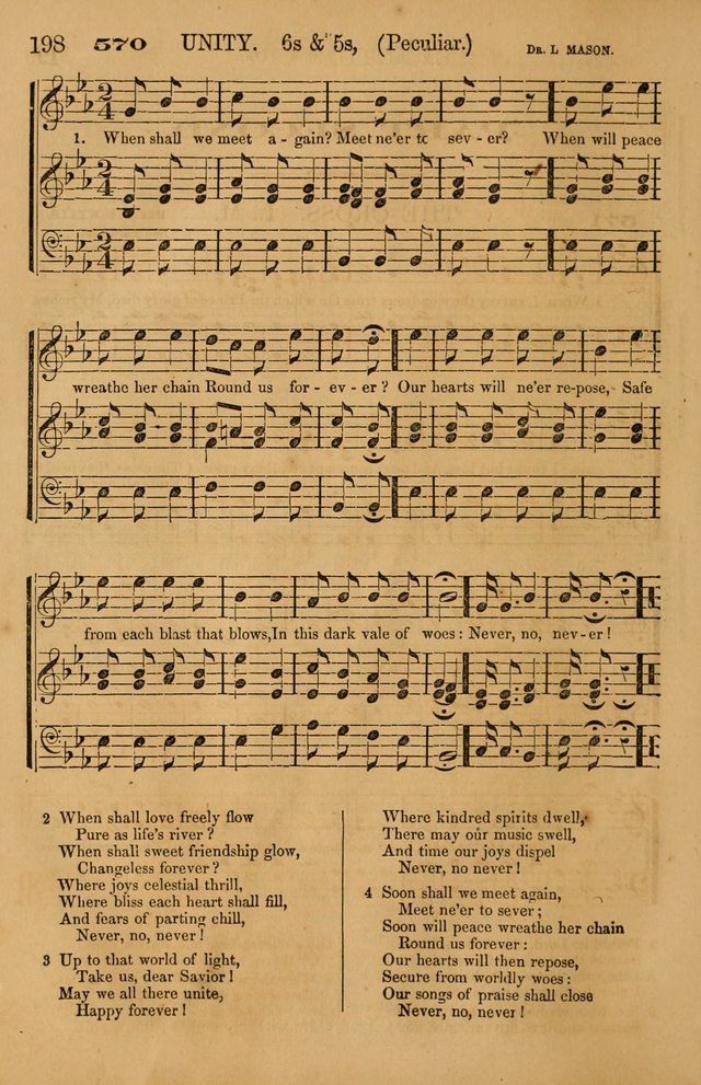 The Tribute of Praise: a collection of hymns and tunes for public and social worship, and for use in the family circle page 198