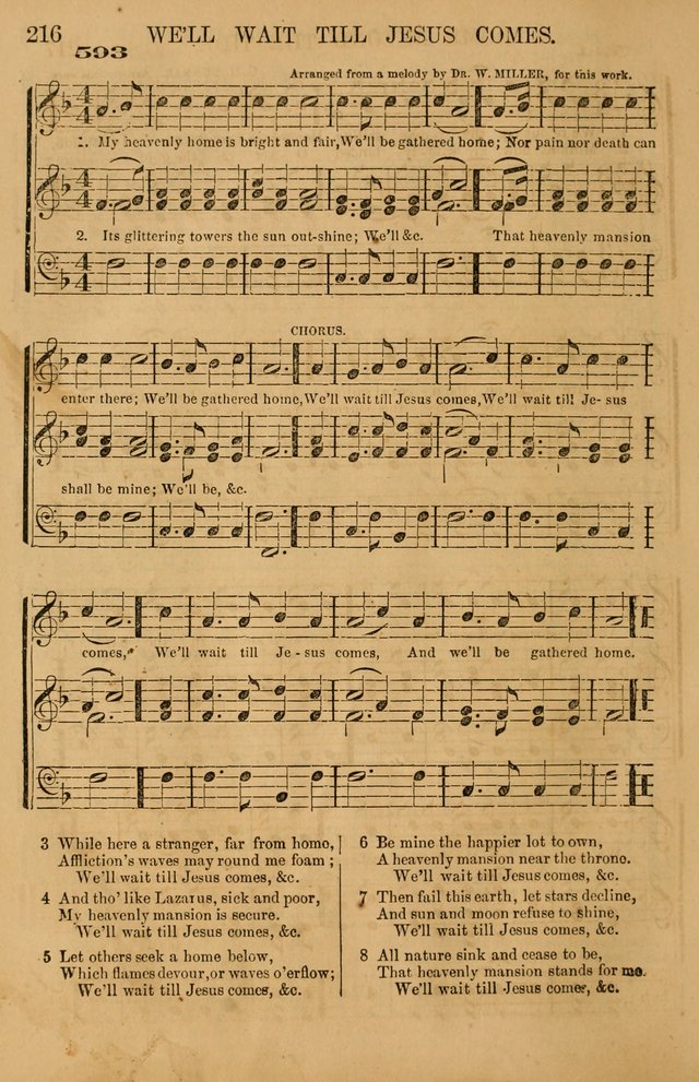 The Tribute of Praise: a collection of hymns and tunes for public and social worship, and for use in the family circle page 216