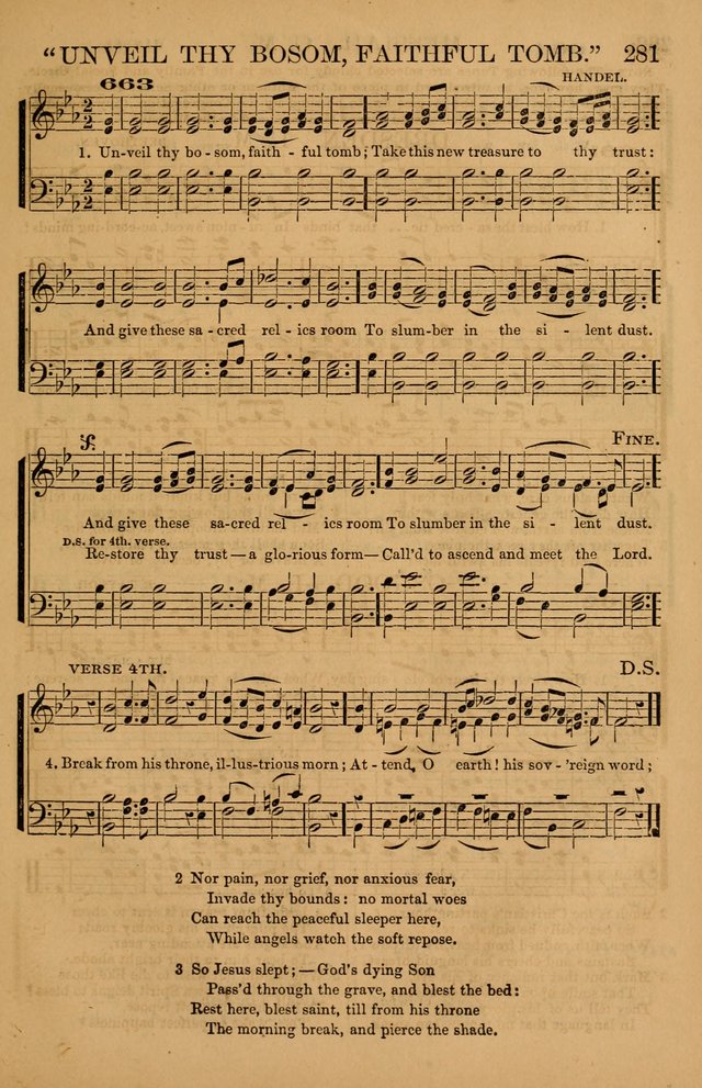 The Tribute of Praise: a collection of hymns and tunes for public and social worship, and for use in the family circle page 281
