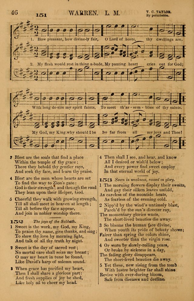 The Tribute of Praise: a collection of hymns and tunes for public and social worship, and for use in the family circle page 46