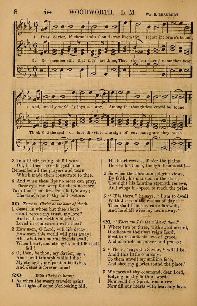 The Tribute of Praise: a collection of hymns and tunes for public and social worship, and for use in the family circle page 8