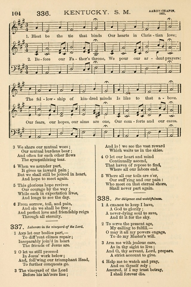 The Tribute of Praise: a collection of hymns and tunes for public and social worship, and for the use in the family circle and Sabbath school page 104