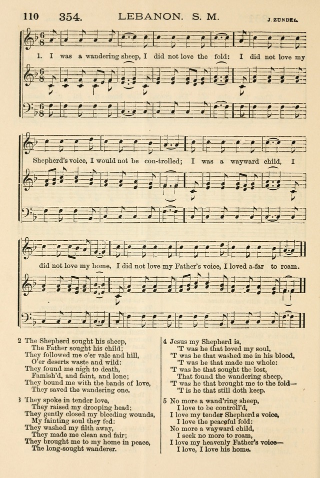 The Tribute of Praise: a collection of hymns and tunes for public and social worship, and for the use in the family circle and Sabbath school page 110