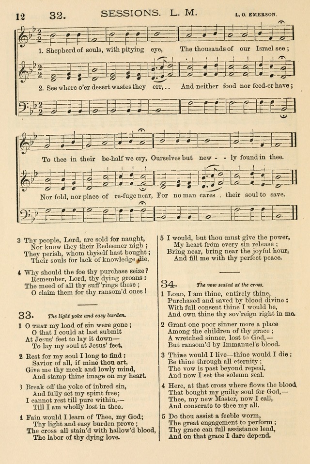 The Tribute of Praise: a collection of hymns and tunes for public and social worship, and for the use in the family circle and Sabbath school page 12