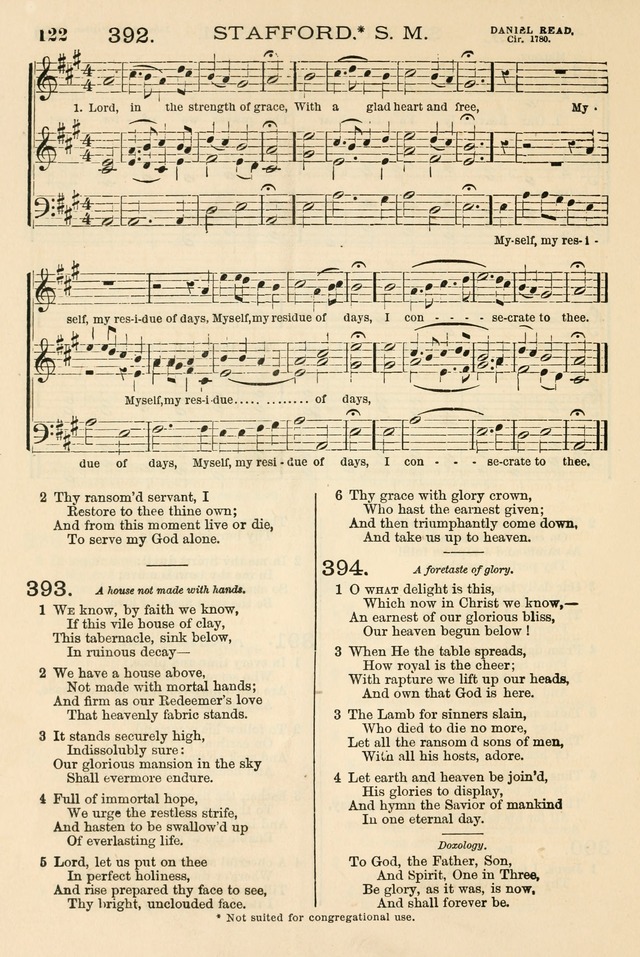 The Tribute of Praise: a collection of hymns and tunes for public and social worship, and for the use in the family circle and Sabbath school page 122
