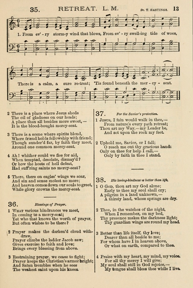 The Tribute of Praise: a collection of hymns and tunes for public and social worship, and for the use in the family circle and Sabbath school page 13