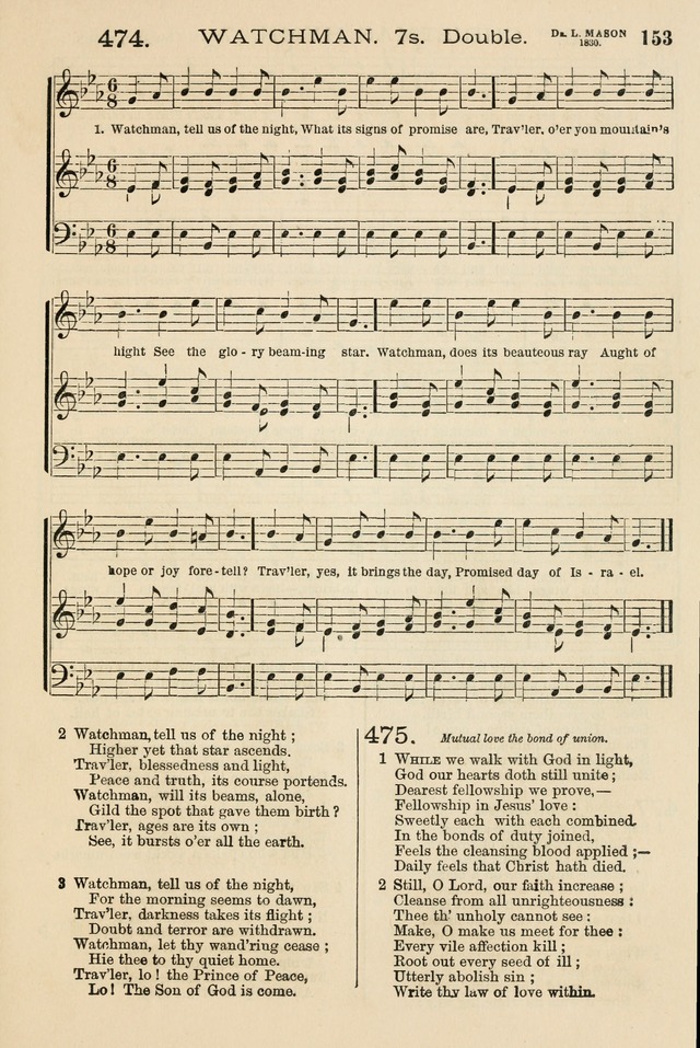 The Tribute of Praise: a collection of hymns and tunes for public and social worship, and for the use in the family circle and Sabbath school page 153