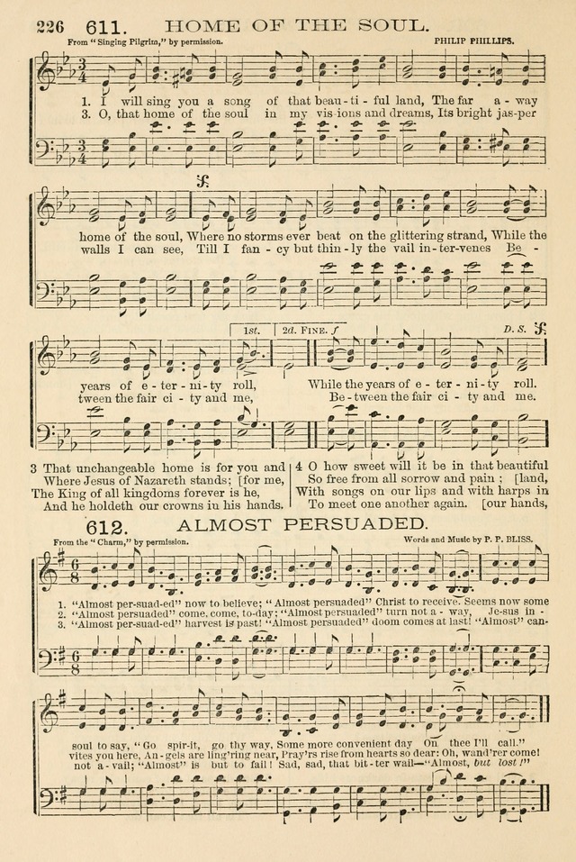 The Tribute of Praise: a collection of hymns and tunes for public and social worship, and for the use in the family circle and Sabbath school page 226