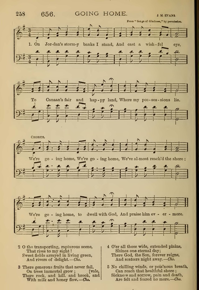 The Tribute of Praise: a collection of hymns and tunes for public and social worship, and for the use in the family circle and Sabbath school page 258