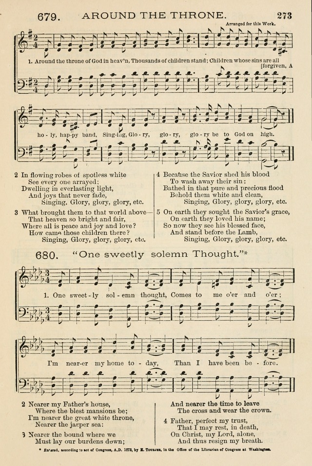 The Tribute of Praise: a collection of hymns and tunes for public and social worship, and for the use in the family circle and Sabbath school page 273