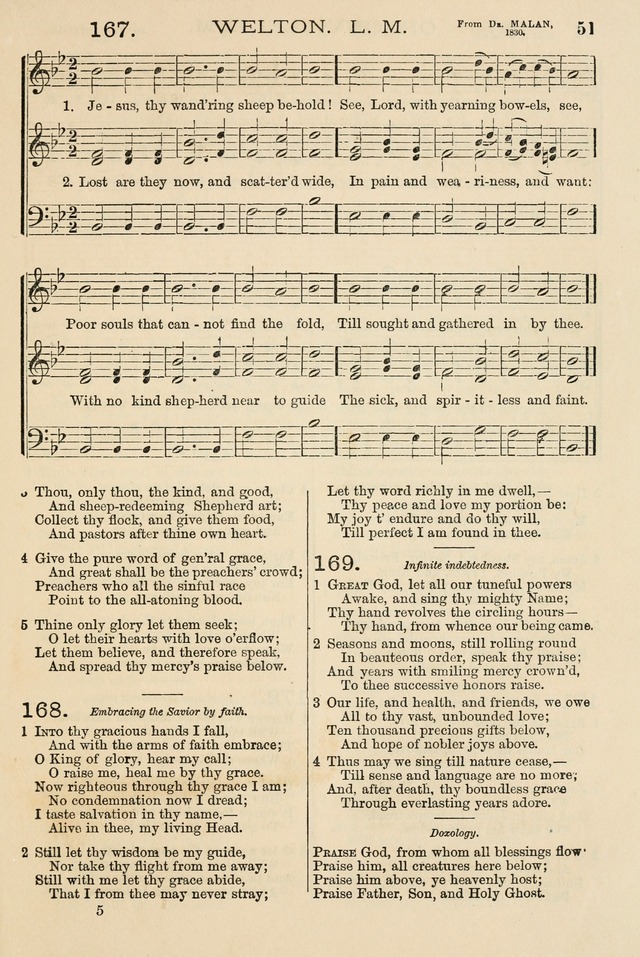 The Tribute of Praise: a collection of hymns and tunes for public and social worship, and for the use in the family circle and Sabbath school page 51