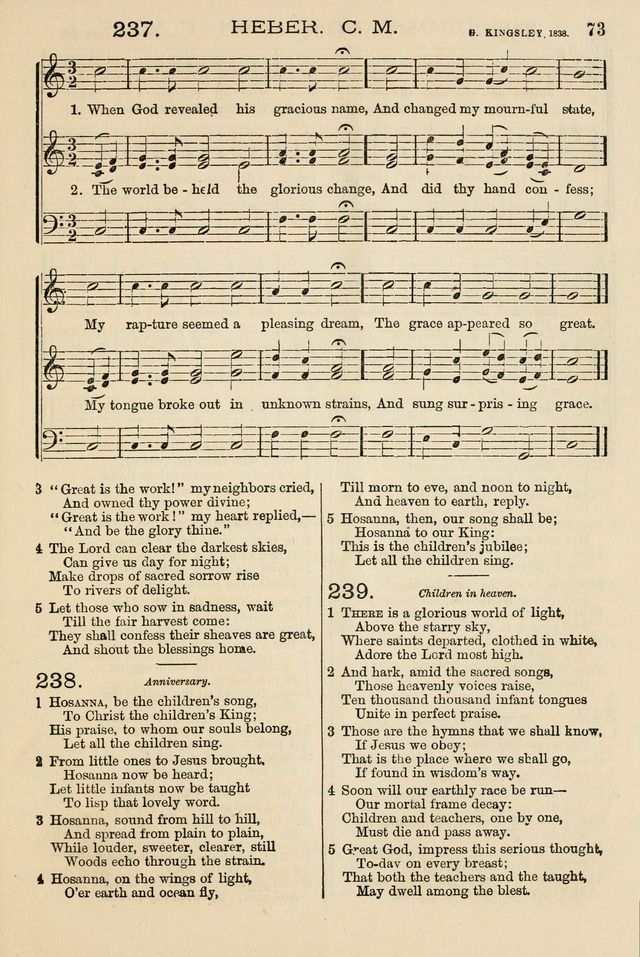The Tribute of Praise: a collection of hymns and tunes for public and social worship, and for the use in the family circle and Sabbath school page 73