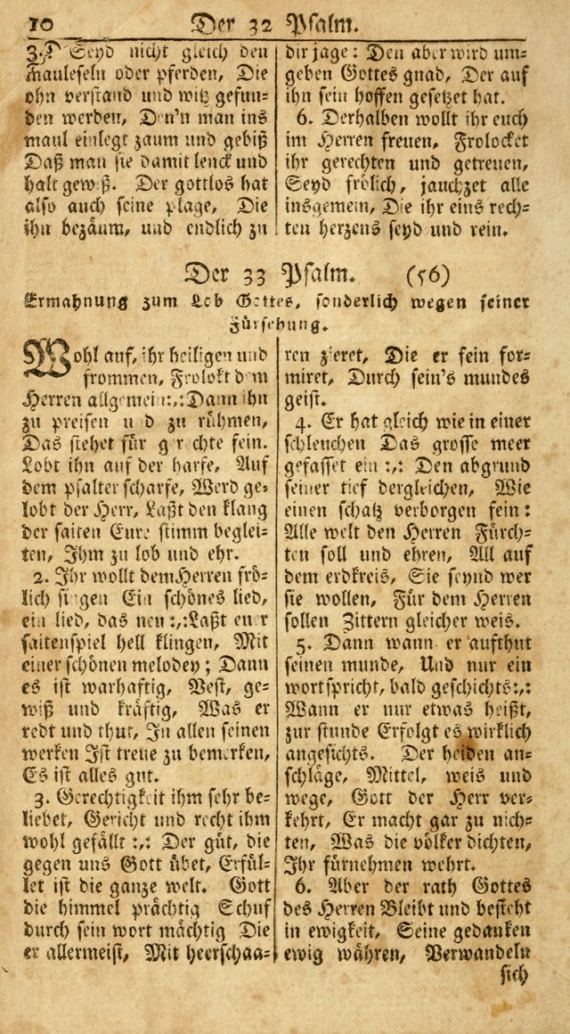 Ein Unpartheyisches Gesang-Buch: enthaltend geistreiche Lieder und Psalmen, zum allgemeinen Gebrauch des wahren Gottesdienstes auf begehren der Brüderschaft der Menoniten Gemeinen...(2nd verb. aufl.) page 10