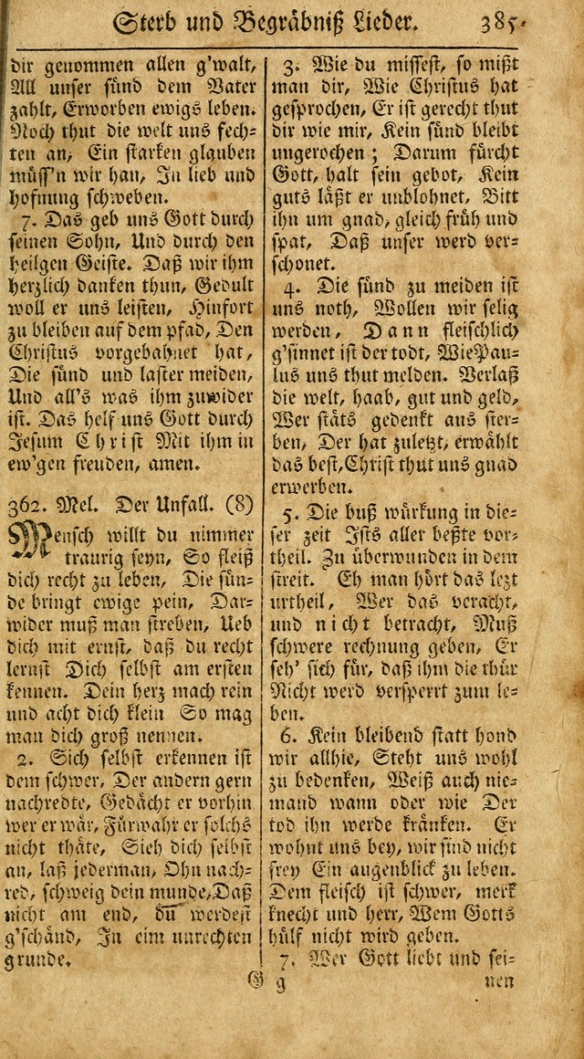 Ein Unpartheyisches Gesang-Buch: enthaltend geistreiche Lieder und Psalmen, zum allgemeinen Gebrauch des wahren Gottesdienstes auf begehren der Brüderschaft der Menoniten Gemeinen...(2nd verb. aufl.) page 453