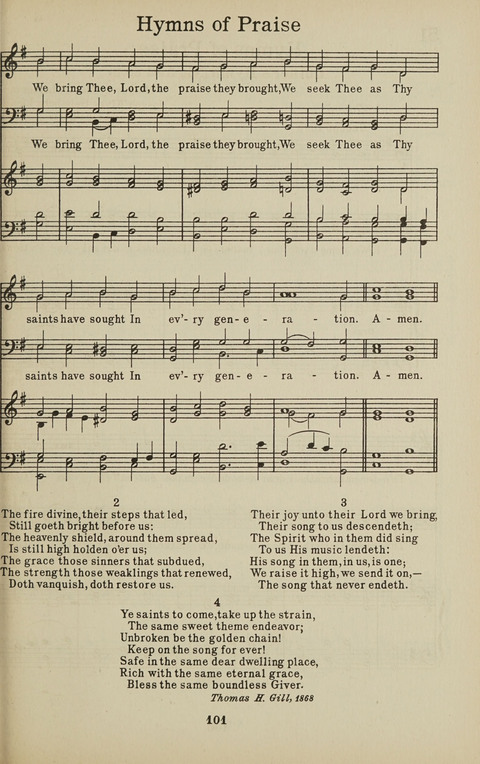 University Hymns page 100