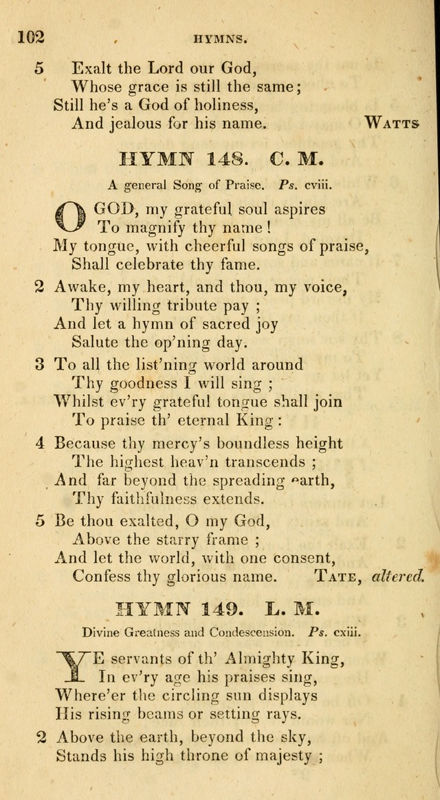 The Universalist Hymn-Book: a new collection of psalms and hymns, for the use of Universalist Societies (Stereotype ed.) page 102
