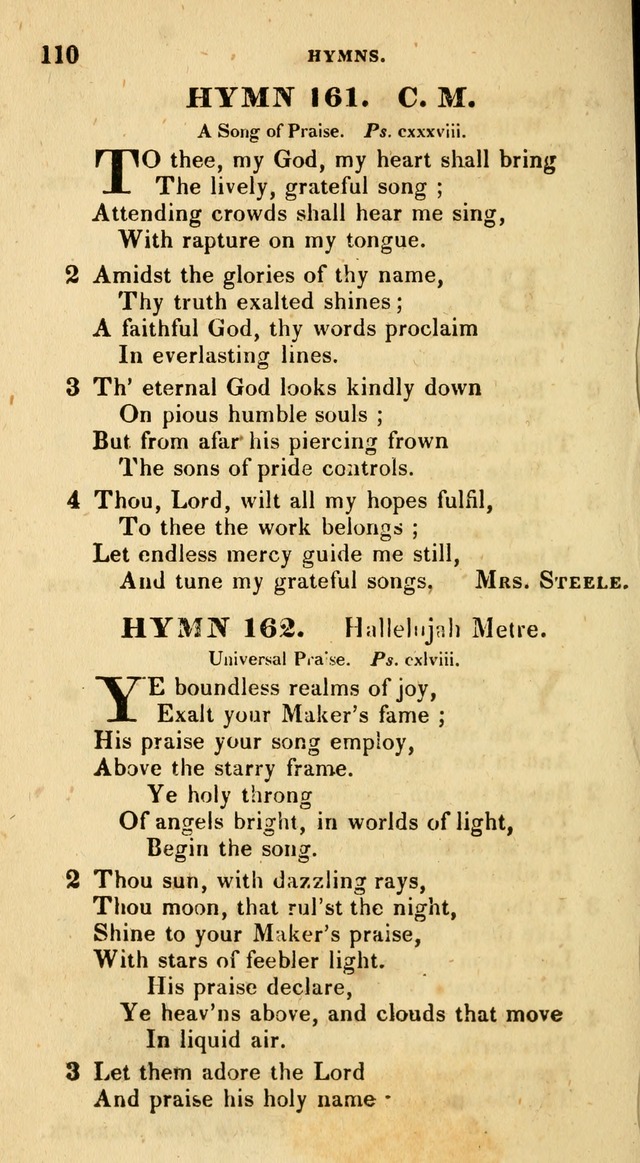 The Universalist Hymn-Book: a new collection of psalms and hymns, for the use of Universalist Societies (Stereotype ed.) page 110