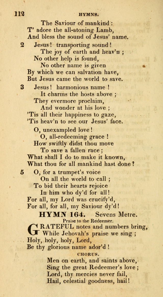 The Universalist Hymn-Book: a new collection of psalms and hymns, for the use of Universalist Societies (Stereotype ed.) page 112