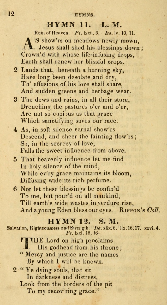 The Universalist Hymn-Book: a new collection of psalms and hymns, for the use of Universalist Societies (Stereotype ed.) page 12