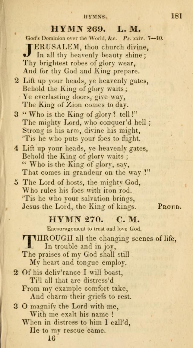 The Universalist Hymn-Book: a new collection of psalms and hymns, for the use of Universalist Societies (Stereotype ed.) page 181