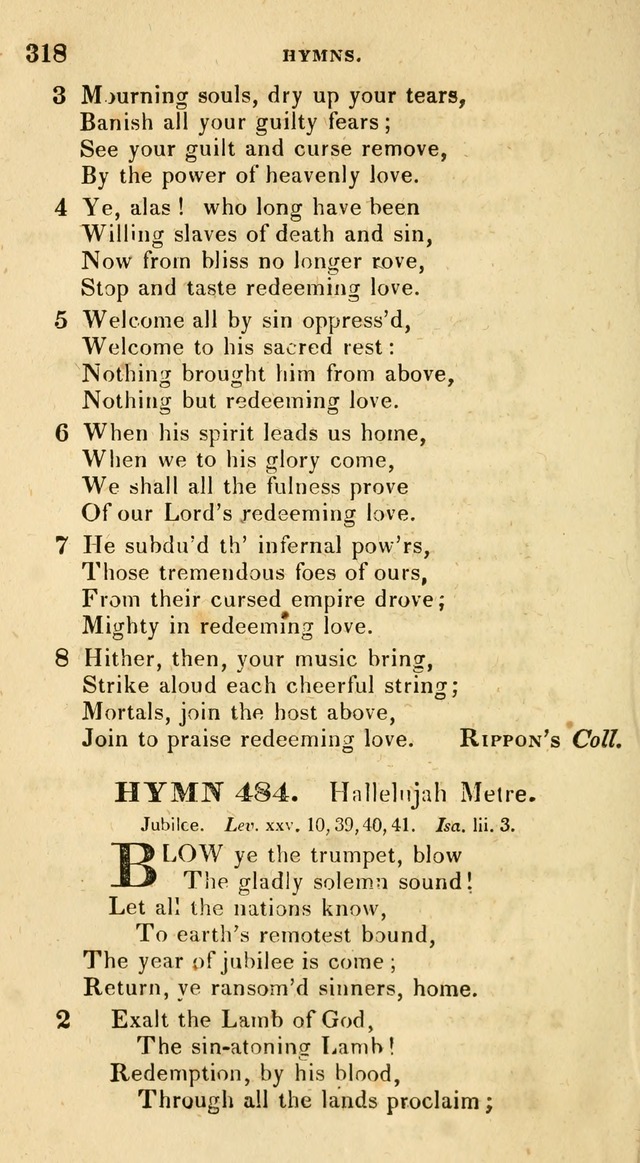 The Universalist Hymn-Book: a new collection of psalms and hymns, for the use of Universalist Societies (Stereotype ed.) page 318
