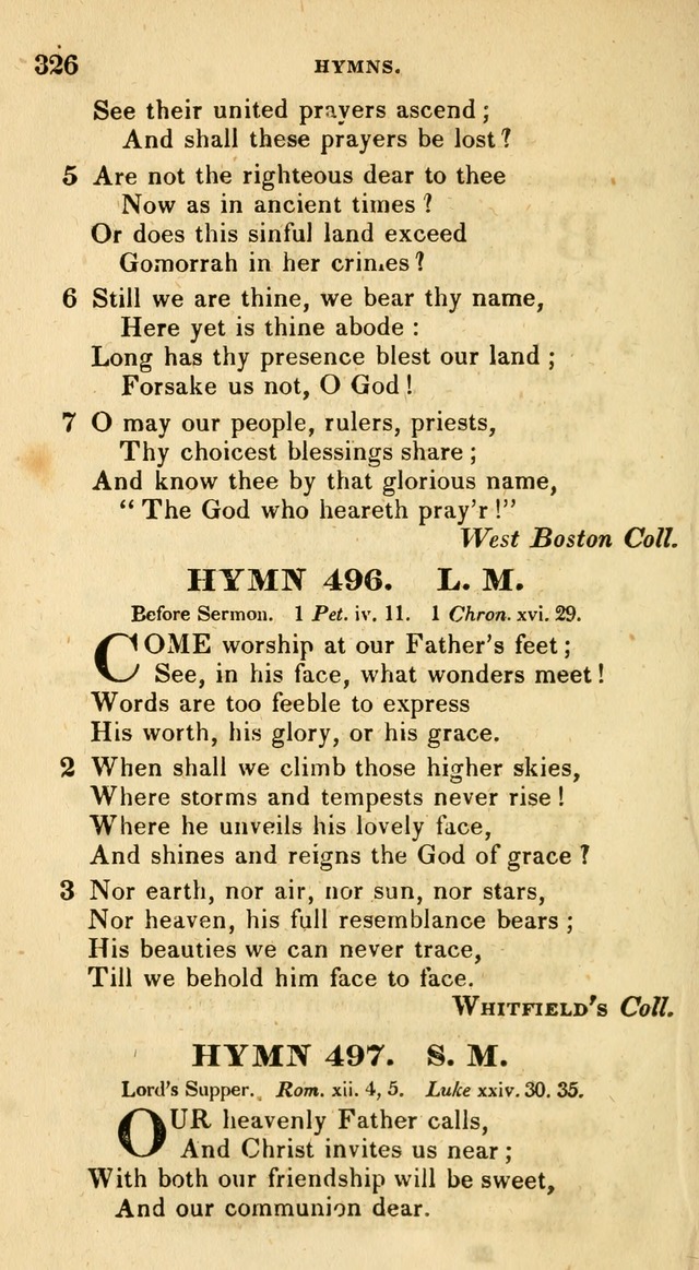 The Universalist Hymn-Book: a new collection of psalms and hymns, for the use of Universalist Societies (Stereotype ed.) page 326
