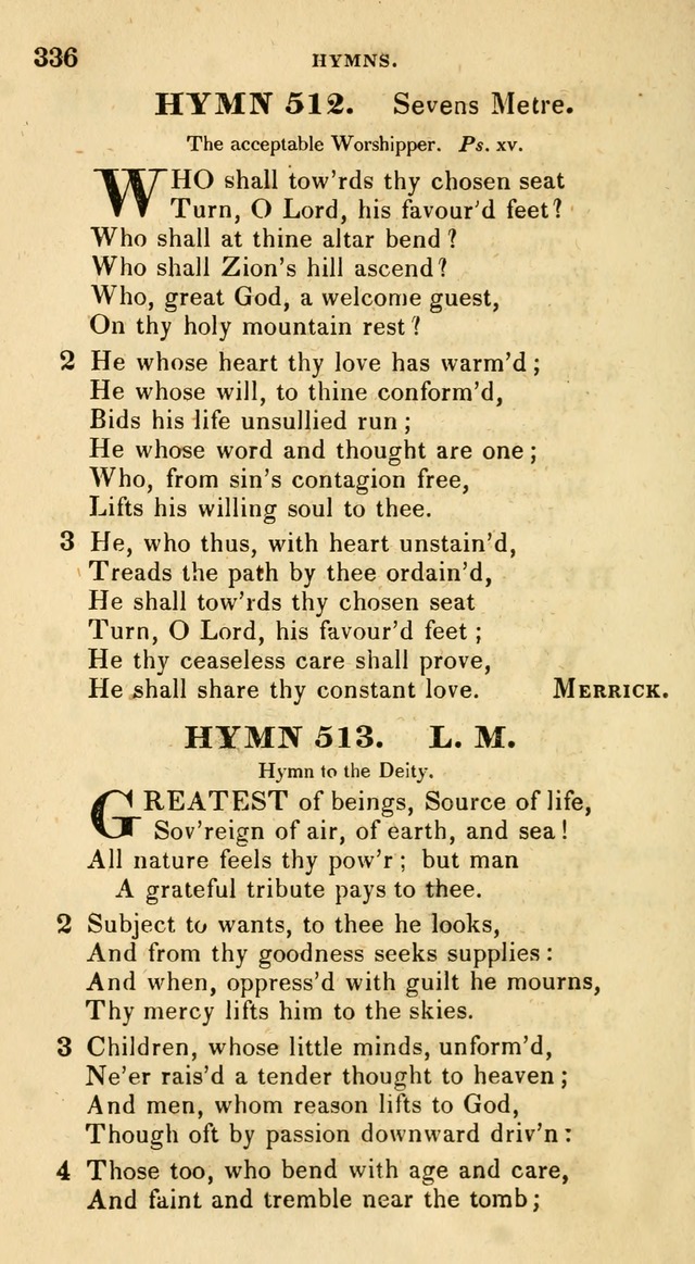 The Universalist Hymn-Book: a new collection of psalms and hymns, for the use of Universalist Societies (Stereotype ed.) page 336