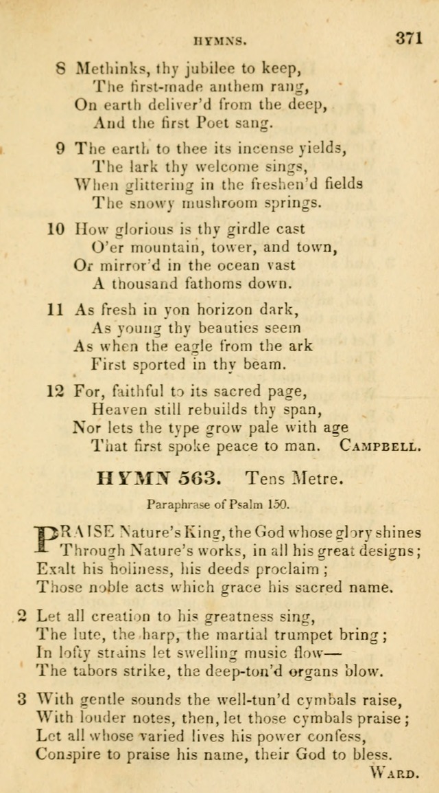 The Universalist Hymn-Book: a new collection of psalms and hymns, for the use of Universalist Societies (Stereotype ed.) page 371