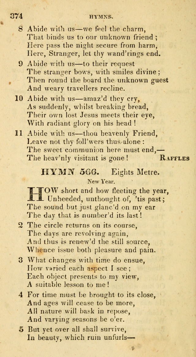 The Universalist Hymn-Book: a new collection of psalms and hymns, for the use of Universalist Societies (Stereotype ed.) page 374
