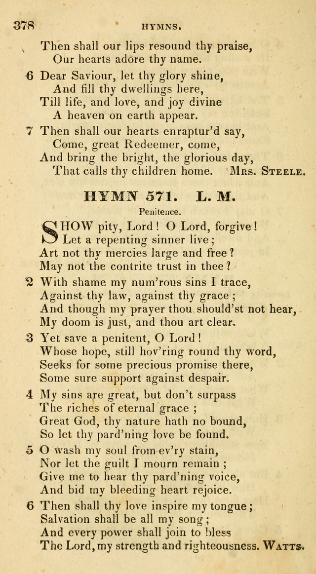 The Universalist Hymn-Book: a new collection of psalms and hymns, for the use of Universalist Societies (Stereotype ed.) page 378