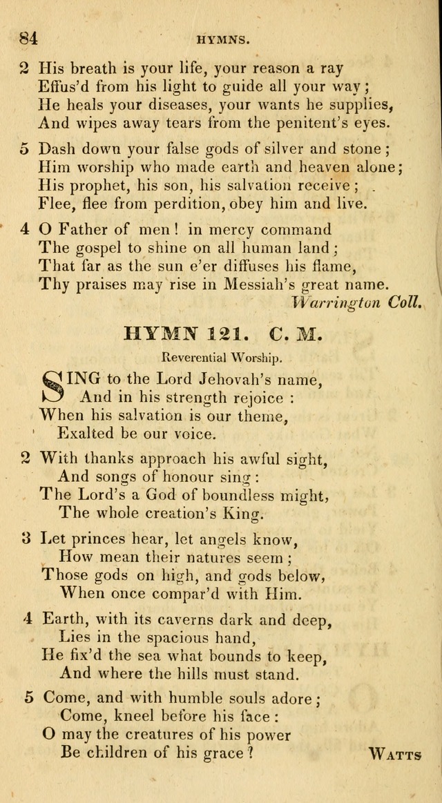 The Universalist Hymn-Book: a new collection of psalms and hymns, for the use of Universalist Societies (Stereotype ed.) page 84