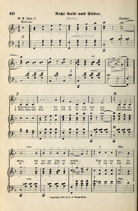 Unser Kirchenchor: eine Sammlung geistlicher Lieder für gemischten Chor page 40