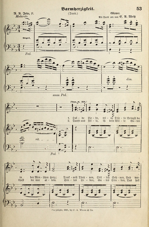 Unser Kirchenchor: eine Sammlung geistlicher Lieder für gemischten Chor page 53