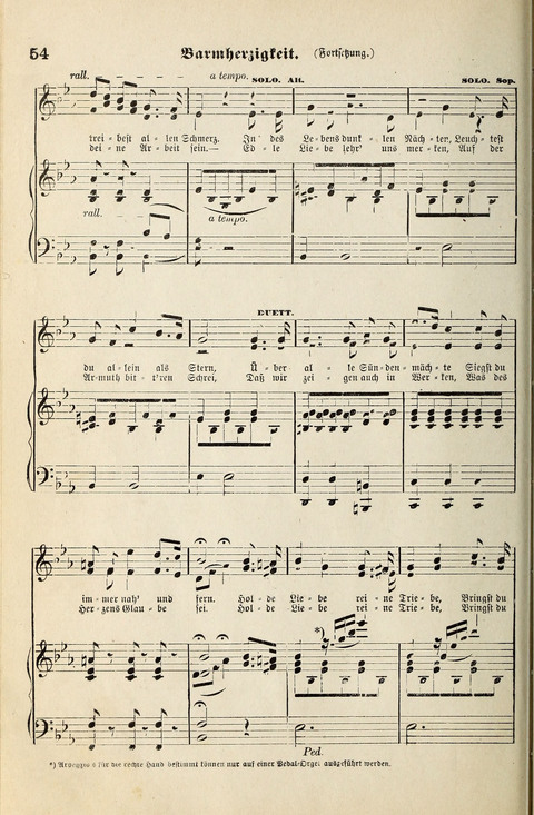 Unser Kirchenchor: eine Sammlung geistlicher Lieder für gemischten Chor page 54