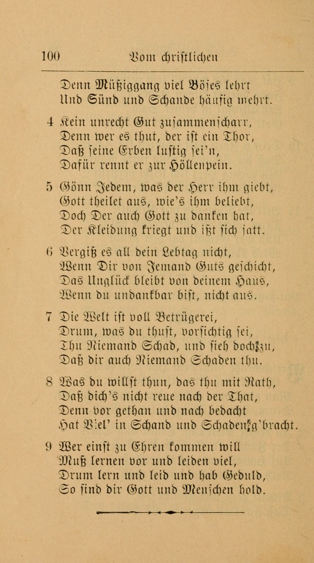 Unparteiische Liedersammlung: zum Gebrauch beim Oeffentlichen Gottesdienst und zur häuslichen Erbauung. (Revidirt und vermehrt) page 100