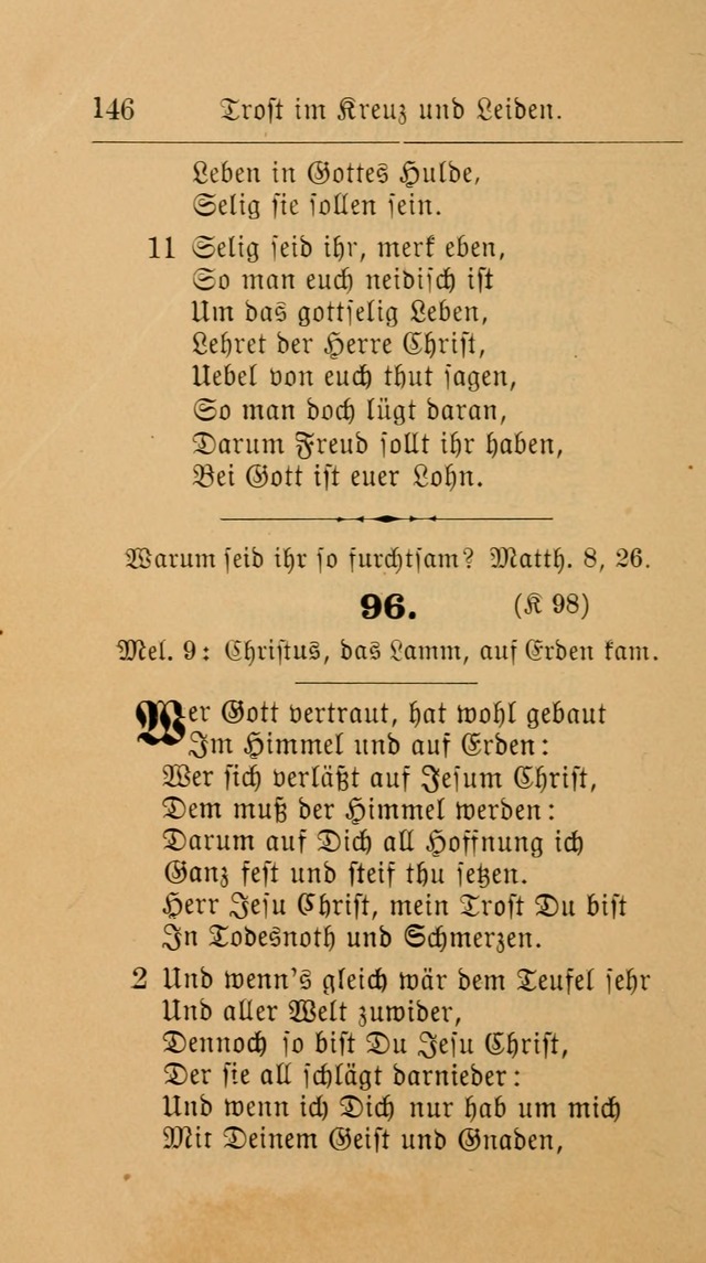 Unparteiische Liedersammlung: zum Gebrauch beim Oeffentlichen Gottesdienst und zur häuslichen Erbauung. (Revidirt und vermehrt) page 146