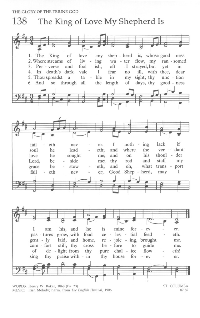The United Methodist Hymnal page 138