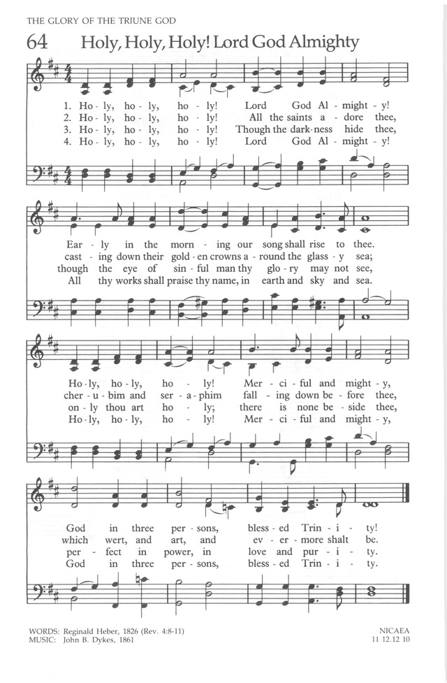 The United Methodist Hymnal page 64
