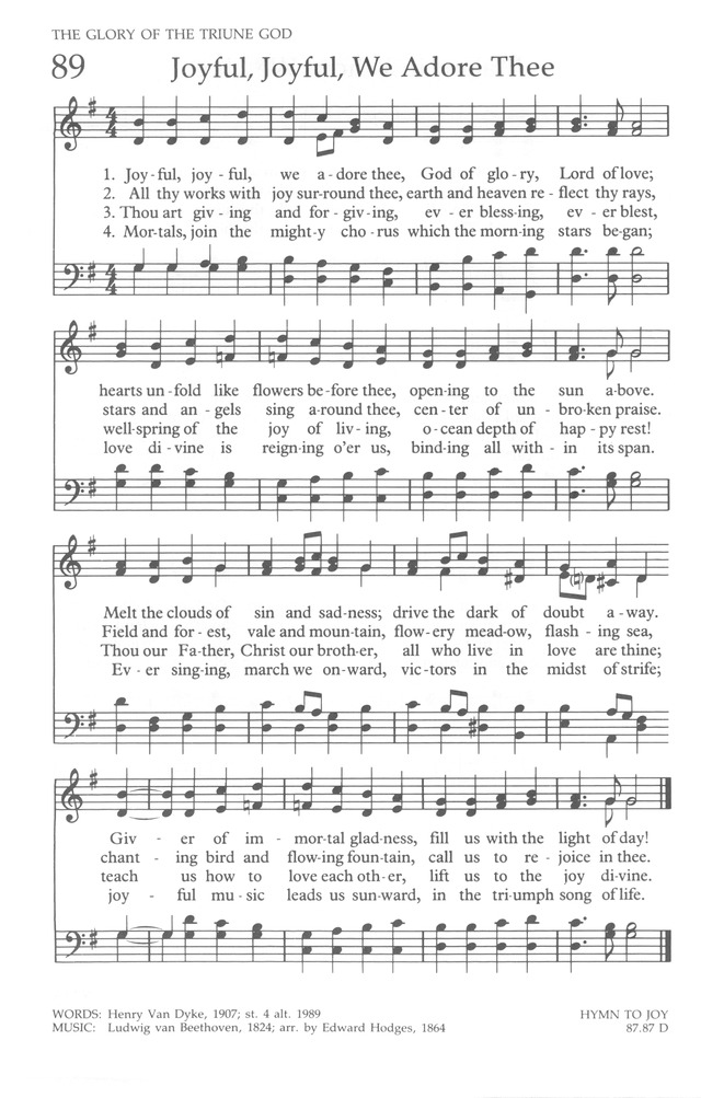 The United Methodist Hymnal page 88