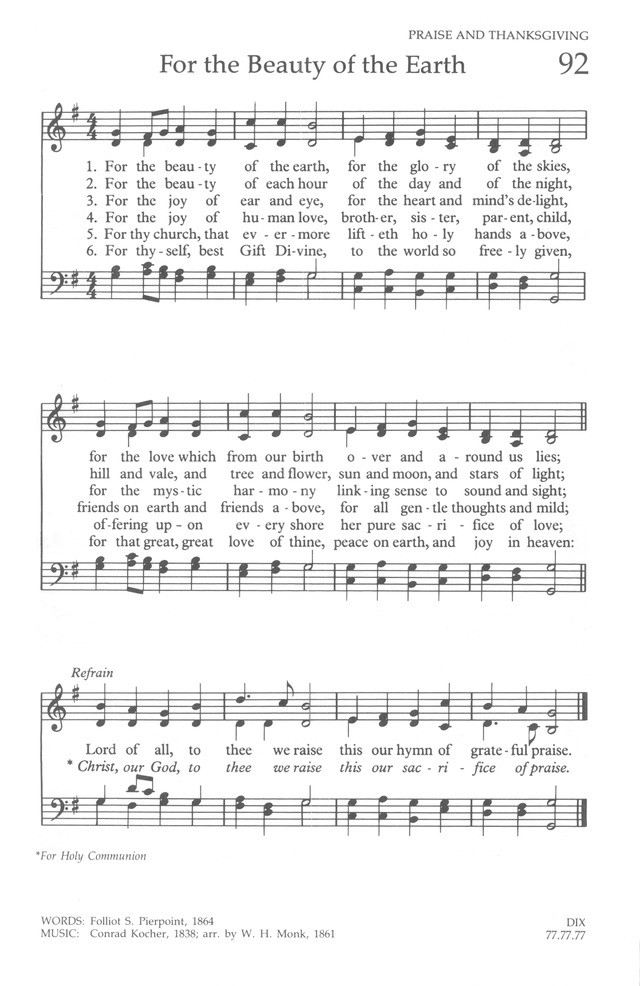 The United Methodist Hymnal page 91