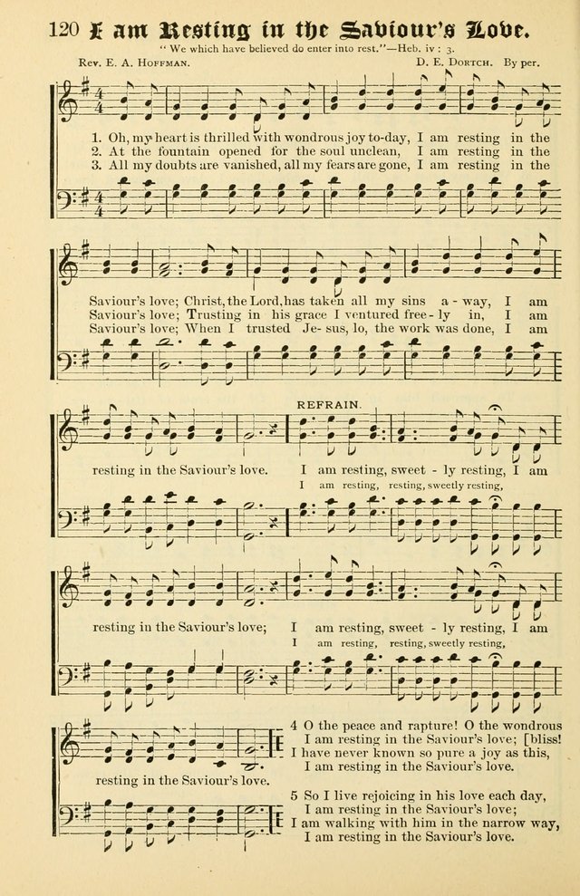 Unfading Treasures: a compilation of sacred songs and hymns, adapted for use by Sunday schools, Epworth Leagues, endeavor societies, pastors, evangelists, choristers, etc. page 120