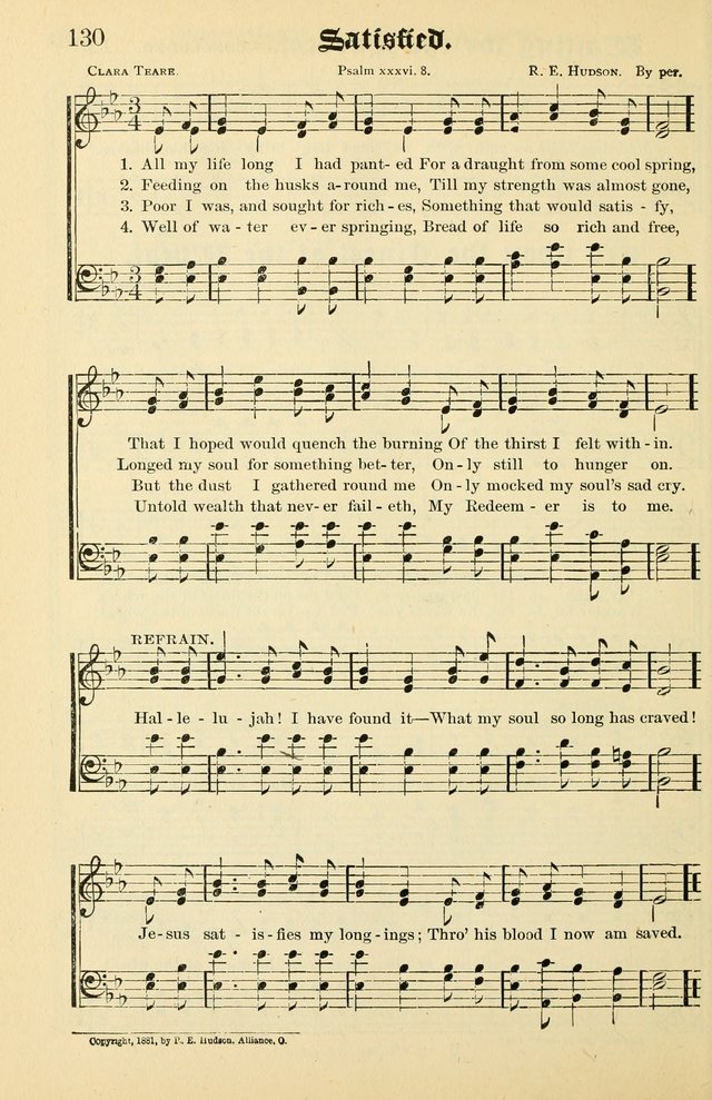 Unfading Treasures: a compilation of sacred songs and hymns, adapted for use by Sunday schools, Epworth Leagues, endeavor societies, pastors, evangelists, choristers, etc. page 130